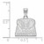 Image of 10K White Gold University of Alabama Small Pendant by LogoArt (1W061UAL) Image of 10K White Gold University of Alabama Small Pendant by LogoArt (1W061UAL)