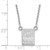 Image of 18" 10K White Gold University of Mississippi Sm Pendant Necklace LogoArt 1W064UMS-18