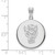 Image of 10K White Gold North Carolina State University Large Disc Pendant by LogoArt