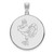 Image of 10K White Gold Virginia Tech XL Disc Pendant by LogoArt (1W079VTE)