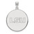 10K White Gold Louisiana State University XL Disc Pendant by LogoArt