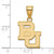 Image of 10K Yellow Gold Baylor University Medium Pendant by LogoArt (1Y003BU)