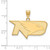 Image of 10K Yellow Gold University of North Dakota Medium Pendant by LogoArt (1Y003UNOD)