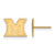 10K Yellow Gold Miami University X-Small Post Earrings by LogoArt (1Y007MU)