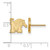 10K Yellow Gold University of Memphis X-Small Post Earrings by LogoArt
