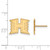 10K Yellow Gold The University of Hawaii Small Post Earrings by LogoArt