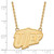 18" 10K Yellow Gold University of Texas at El Paso Large Pendant Necklace LogoArt