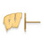 Image of 10K Yellow Gold University of Wisconsin Small Post Earrings by LogoArt 1Y009UWI
