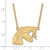 18" 10K Yellow Gold Florida A&M University Large Pendant w/ Necklace by LogoArt