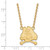 Image of 18" 10K Yellow Gold East Carolina University Lg Pendant Necklace LogoArt 1Y012ECU-18