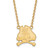 18" 10K Yellow Gold East Carolina University Lg Pendant Necklace LogoArt 1Y012ECU-18
