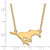 18" 10K Yellow Gold Southern Methodist University Large Pendant Necklace by LogoArt
