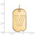 10K Yellow Gold Villanova University Small Dog Tag by LogoArt