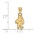 Image of 10K Yellow Gold Iowa State University Small Pendant by LogoArt (1Y016IAS)