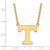 Image of 18" 10K Yellow Gold University of Tennessee Lg Pendant Necklace LogoArt 1Y016UTN-18