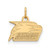 Image of 10K Yellow Gold Georgia Southern University X-Small Pendant by LogoArt 1Y020GSU