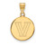 Image of 10K Yellow Gold Villanova University Medium Disc Pendant by LogoArt (1Y023VIL)
