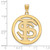 Image of 10k Yellow Gold LogoArt Florida State University XL Pendant in Circle