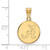 Image of 10K Yellow Gold University of Alabama Medium Disc Pendant by LogoArt (1Y039UAL)
