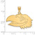 Image of 10K Yellow Gold University of Kansas Large Pendant by LogoArt (1Y042UKS)
