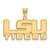 Image of 10K Yellow Gold Louisiana State University Medium Pendant by LogoArt (1Y043LSU)