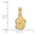Image of 10K Yellow Gold University of Georgia Small Pendant by LogoArt (1Y044UGA)