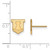 Image of 10K Yellow Gold University of Illinois X-Small Post Earrings by LogoArt 1Y049UIL