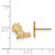 Image of 10K Yellow Gold University of Mississippi X-Small Post Earrings LogoArt 1Y049UMS