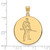 Image of 10K Yellow Gold West Virginia University XL Disc Pendant by LogoArt (1Y058WVU)