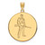 Image of 10K Yellow Gold West Virginia University XL Disc Pendant by LogoArt (1Y058WVU)