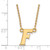 Image of 18" 10K Yellow Gold University of Florida Small Pendant Necklace LogoArt 1Y065UFL-18