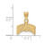 Image of 10K Yellow Gold Ohio State University Small Pendant by LogoArt (1Y067OSU)