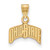 Image of 10K Yellow Gold Ohio State University Small Pendant by LogoArt (1Y067OSU)