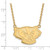 Image of 18" 10K Yellow Gold University of Wisconsin Lg Pendant Necklace LogoArt 1Y067UWI-18