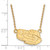 Image of 18" 10K Yellow Gold Louisiana State University Sm Pendant Necklace LogoArt 1Y069LSU