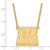 18" 10K Yellow Gold University of Alabama Large Pendant Necklace LogoArt 1Y069UAL-18