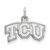 14K White Gold Texas Christian University X-Small Pendant by LogoArt (4W001TCU)
