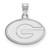 Image of 14K White Gold University of Georgia Small Pendant by LogoArt (4W002UGA)