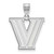 Image of 14K White Gold Villanova University Medium Pendant by LogoArt (4W002VIL)