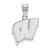 Image of 14K White Gold University of Wisconsin Medium Pendant by LogoArt (4W003UWI)
