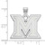 Image of 14K White Gold Miami University Large Pendant by LogoArt (4W004MU)