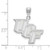 Image of 14K White Gold University of Central Florida Large Pendant by LogoArt (4W004UCF) Image of 14K White Gold University of Central Florida Large Pendant by LogoArt (4W004UCF)