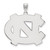 14K White Gold University of North Carolina XL Pendant by LogoArt (4W005UNC)