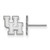 Image of 14K White Gold University of Houston X-Small Post Earrings by LogoArt