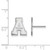 Image of 14K White Gold Appalachian State University Small Post Earrings by LogoArt