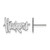 Image of 14K White Gold University of Nebraska Small Post Earrings by LogoArt