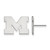 Image of 14K White Gold Michigan (University Of) Small Post Earrings by LogoArt (4W009UM)