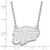 Image of 18" 14K White Gold The University of Texas at El Paso Large Pendant LogoArt Necklace