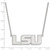 18" 14K White Gold Louisiana State University Lg Pendant Necklace LogoArt 4W010LSU