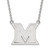 18" 14K White Gold Miami University Large Pendant w/ Necklace by LogoArt
